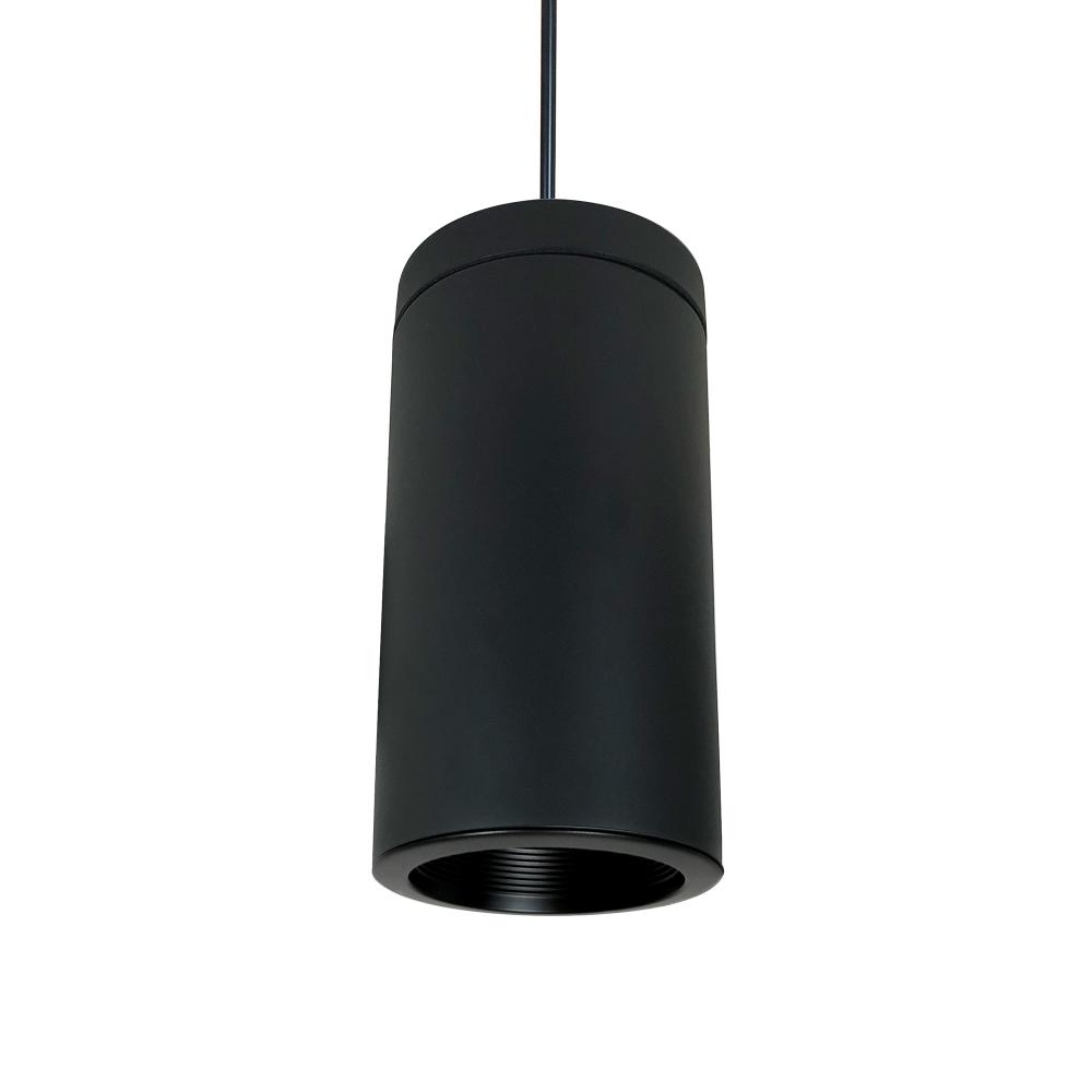 6" Cylinder, Black, Pendant Mount, Incandescent, Baf., Black