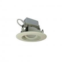 Nora NLCBC-46940XWW - 4" Cobalt Adjustable LED Retrofit, 1000lm / 12W, 4000K, White Reflector / White Flange