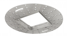 Nora NIO-TLMR-4PS - 4" Square Trimless Mud Ring for 4" Iolite PLUS Square Trimless