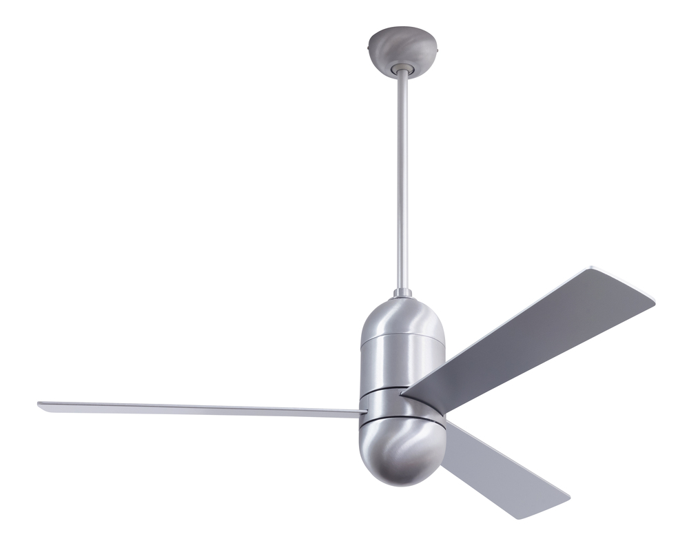 Cirrus DC Fan; Brushed Aluminum Finish; 50" Aluminum Blades; No Light; Wall Control