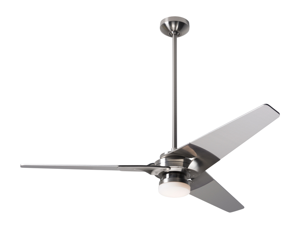 Torsion Fan; Bright Nickel Finish; 52" Whitewash Blades; 17W LED; Fan Speed and Light Control (3