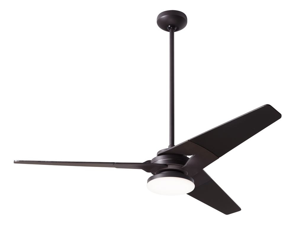 Torsion Fan; Dark Bronze Finish; 52" White Blades; 20W LED; Fan Speed and Light Control (3-wire)