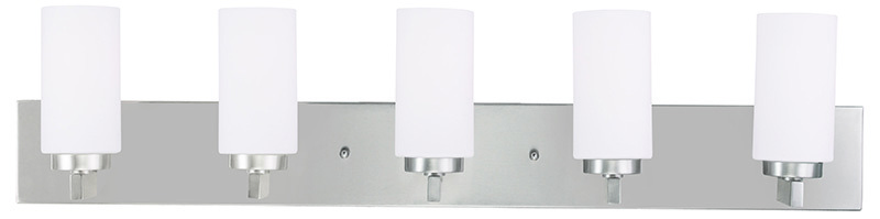 5 Light Brushed Nickel Bath Light