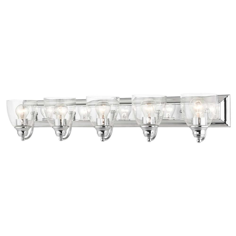 5 Lt Polished Chrome Vanity Sconce