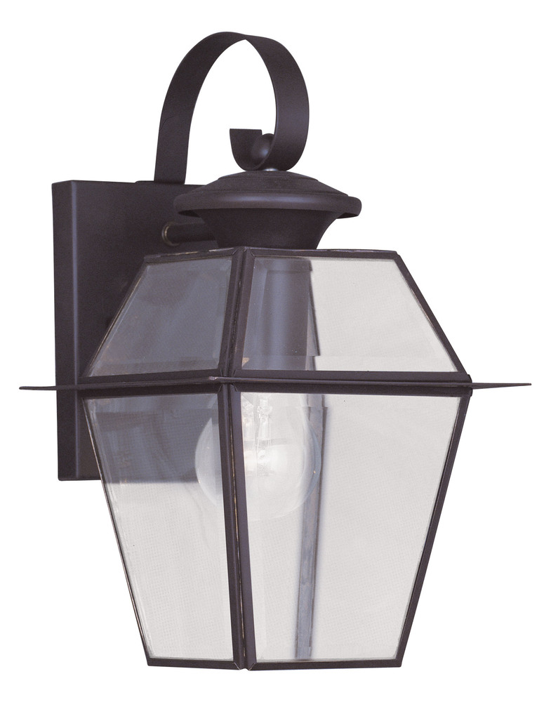 1 Light Bronze Outdoor Wall Lantern