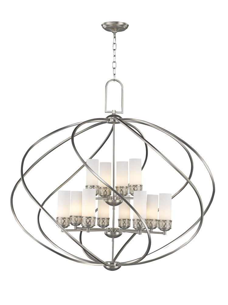 8 Light + 4 Light BN Foyer Chandelier