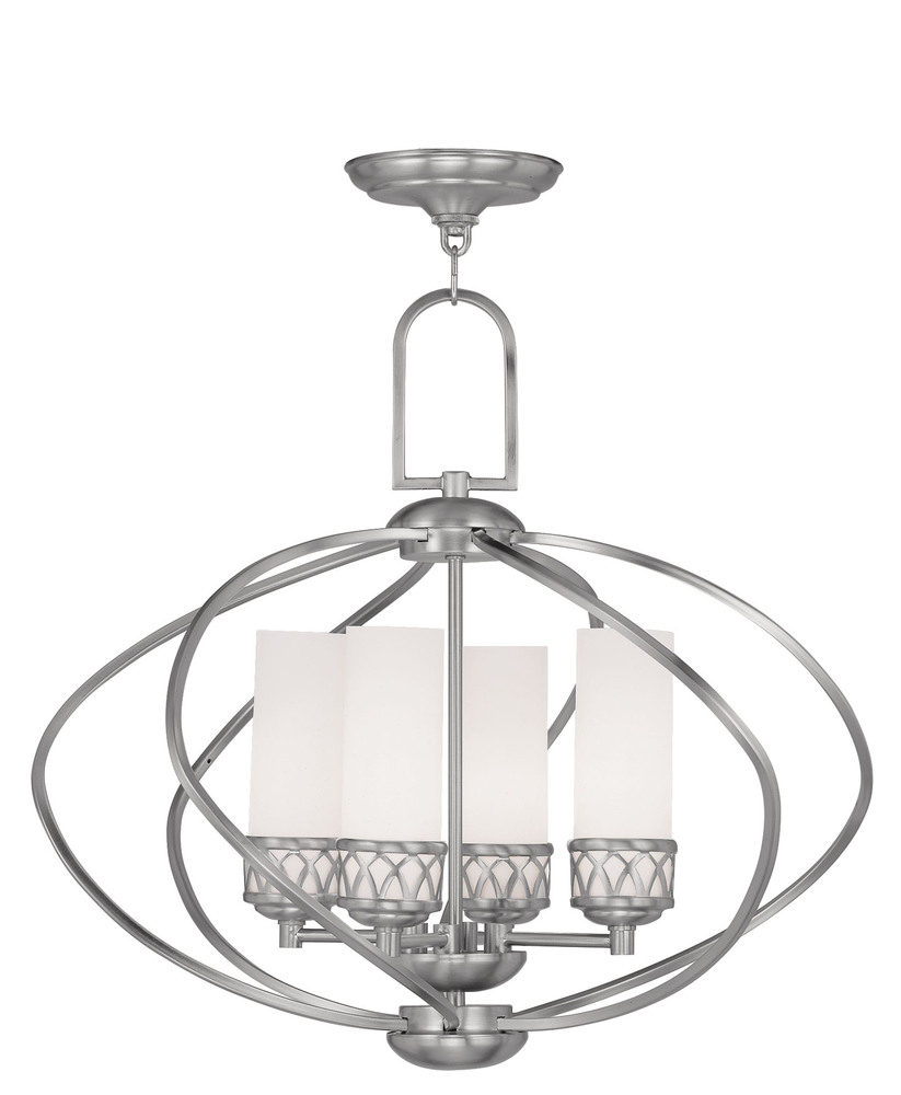 4 Light Brushed Nickel Chandelier