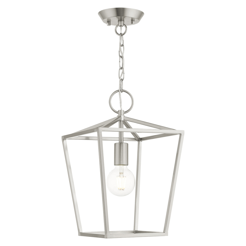 1 Lt Brushed Nickel Convertible Lantern