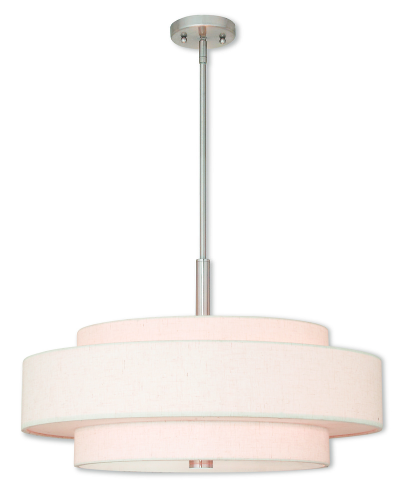 5 Light Brushed Nickel Pendant