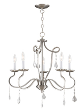 Livex Lighting 40775-91 - 5 Light Brushed Nickel Chandelier