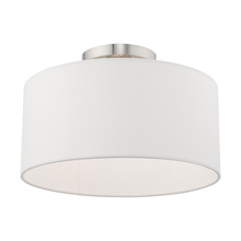 Livex Lighting 41097-91 - 1 Lt Brushed Nickel Ceiling Mount