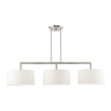 Livex Lighting 45493-91 - 3 Lt Brushed Nickel Linear Chandelier