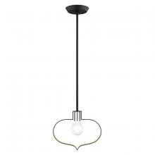 Livex Lighting 45513-04 - 1 Lt Black & Winter Gold Mini Pendant