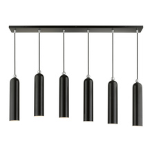 Livex Lighting 46757-68 - 6 Lt Shiny Black Linear Pendant