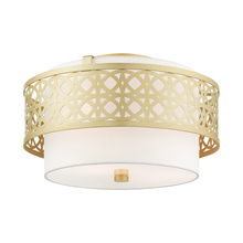 Livex Lighting 49863-33 - 3 Lt Soft Gold Semi Flush