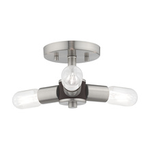 Livex Lighting 51137-91 - 3 Lt Brushed Nickel Ceiling Mount