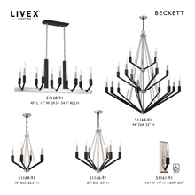 Livex Lighting 51161-91 - 1 Lt Brushed Nickel & Black ADA Wall Sconce