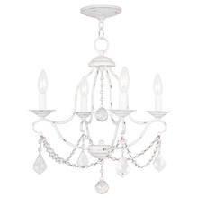 Livex Lighting 6424-60 - 4 Light Antique White Mini Chandelier