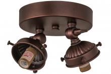 Meyda Green 162993 - 5"W Mahogany Bronze 2 LT Flushmount Hardware