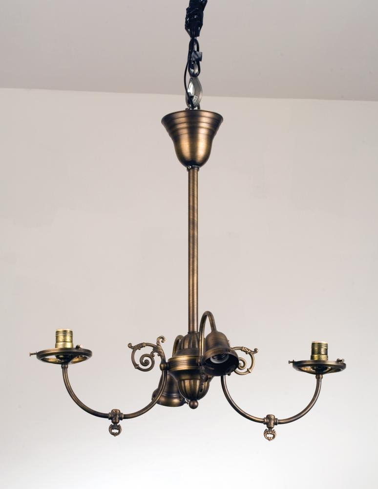 25"L Revival Gas & Electric 4 LT Oblong Chandelier Hardware