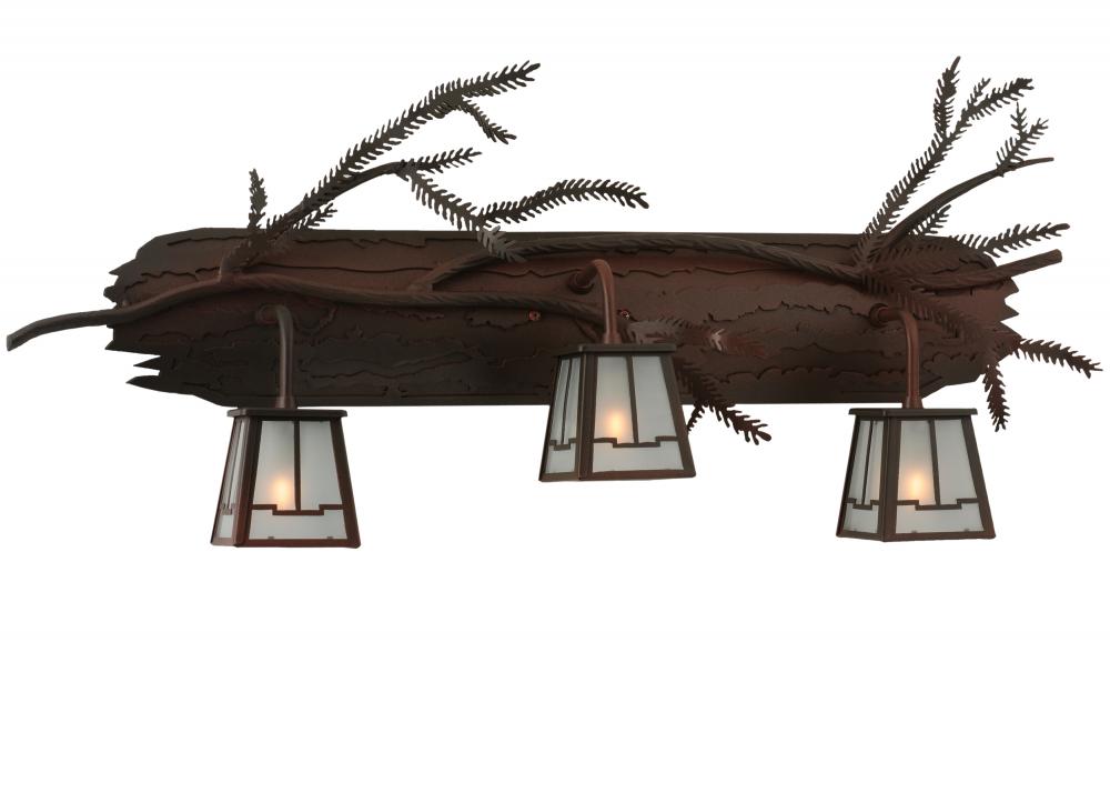 32" Wide Pine Branch Valley View 3 Light Vanity Light