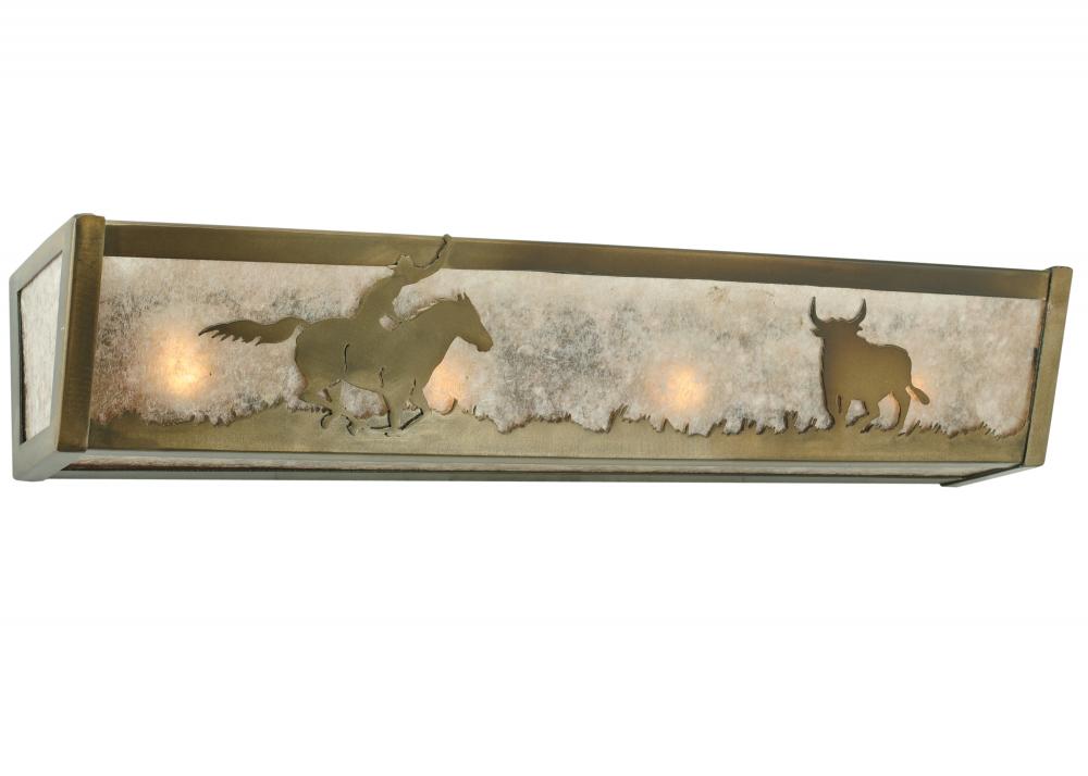 24"W Cowboy & Steer Vanity Light