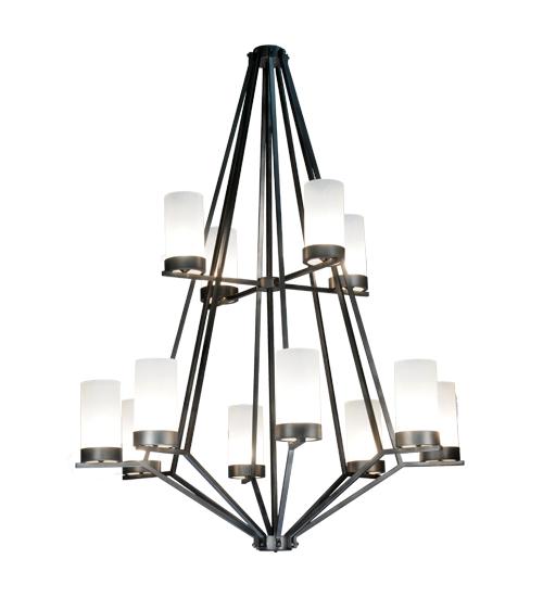 60"W Galen 12 Lt Two Tier Chandelier