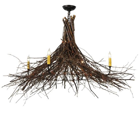 48" Wide Twigs 4 LT Chandelier