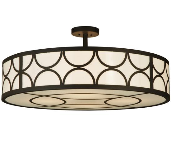 36" Wide Revival Deco Cilindro Semi-Flushmount