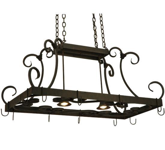 43" Long Caiden 2 Light Pot Rack