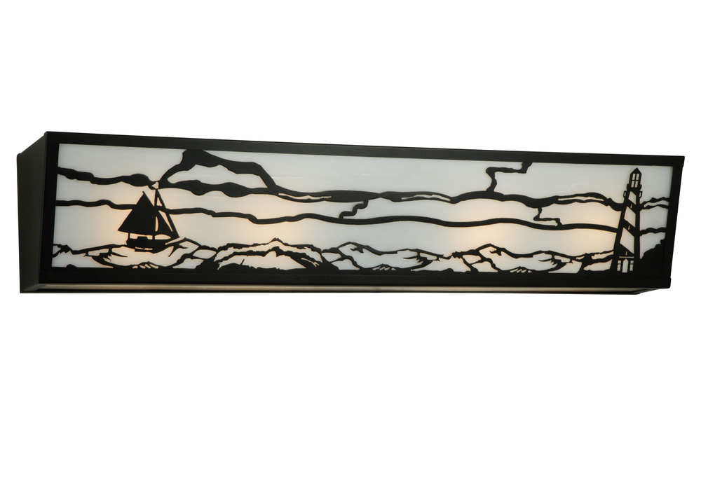 31"W Lighthouse W/Sailboat Vanity Light