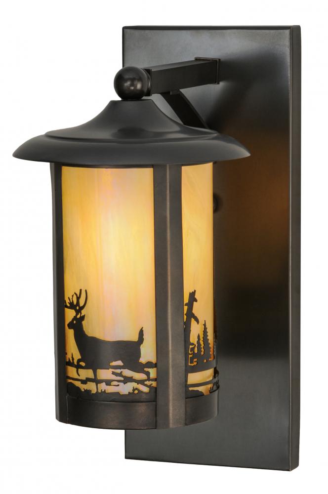 8"W Fulton Deer Creek Solid Mount Wall Sconce