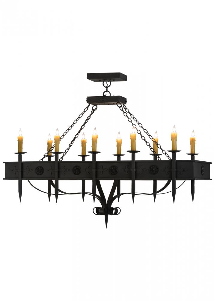 66"L Calandra 10 LT Oblong Chandelier