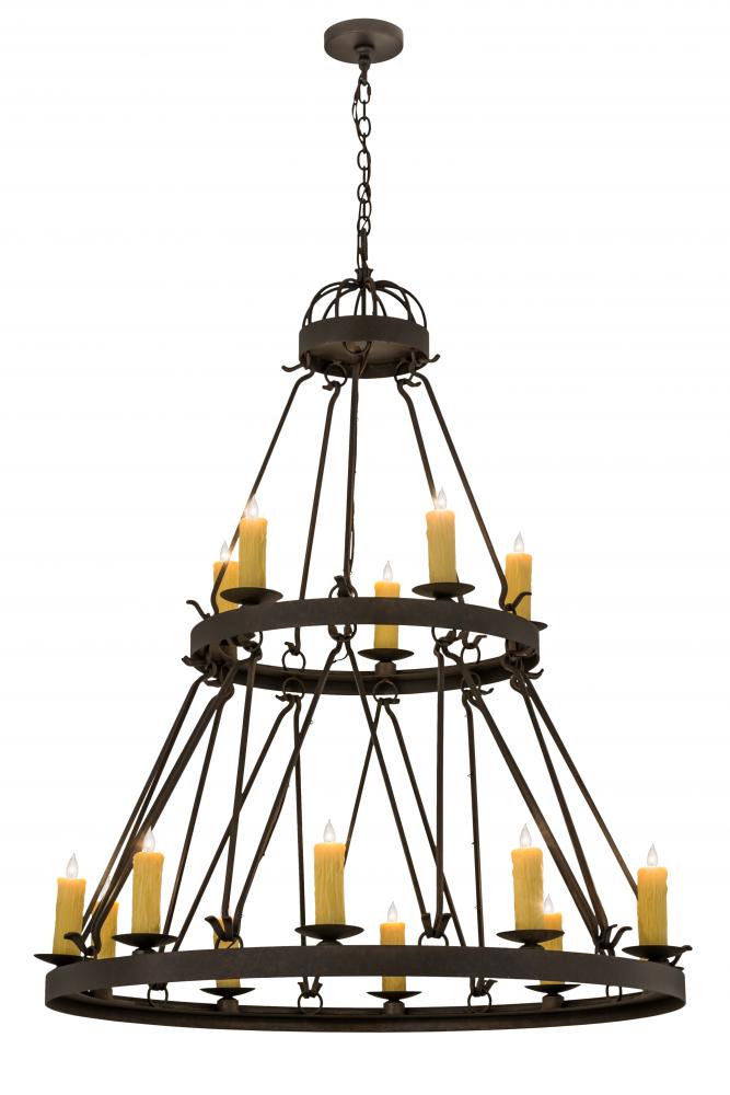 48"W Lakeshore 15 LT Two Tier Chandelier