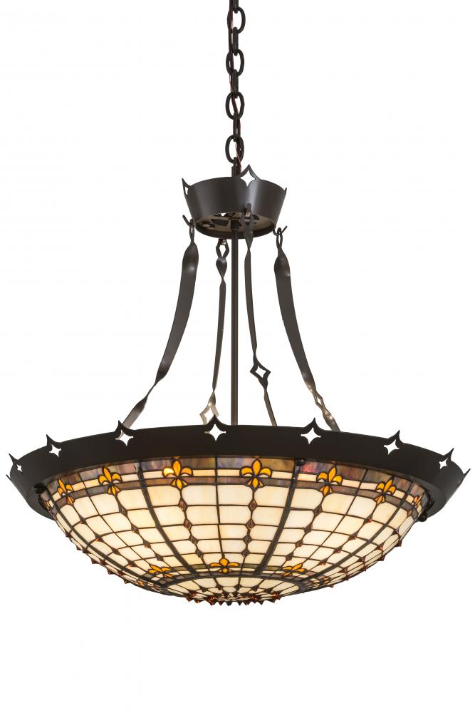 26"W Fleur-de-Lite Inverted Pendant