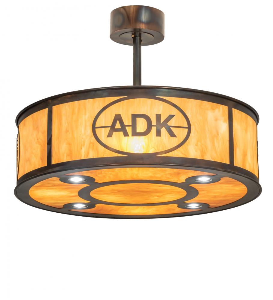 30" Wide Personalized Adirondack Bank Pendant