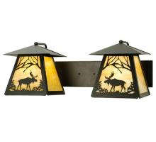 Meyda Blue 100846 - 24" Wide Moose at Dawn 2 Light Wall Sconce