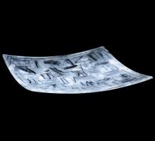 Meyda Blue 114430 - 14"Sq Metro Fusion Branches Glass Plate