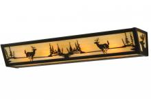 Meyda Blue 139230 - 30"W Deer at Lake Vanity Light