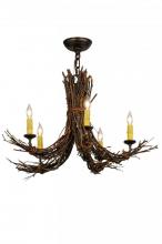 Meyda Blue 145097 - 28" Wide Twigs 5 Light Chandelier