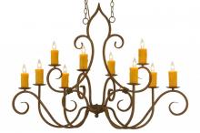 Meyda Blue 149170 - 48"L Clifton 10 LT Oblong Chandelier