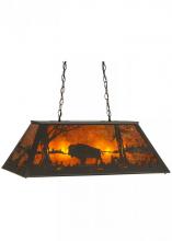 Meyda Blue 150711 - 33"L Buffalo at Lake Oblong Pendant