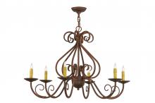 Meyda Blue 160224 - 36" Wide Jenna 6 Light Chandelier