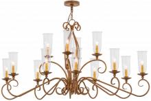 Meyda Blue 160782 - 60"L Wallis 14 LT Oblong Chandelier