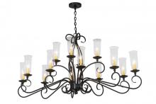 Meyda Blue 177354 - 60"L Wallis 14 LT Oblong Chandelier