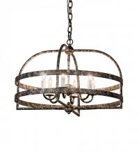 Meyda Blue 192658 - 22"W Aldari 6 LT Chandelier