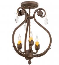 Meyda Blue 199249 - 12" Wide Antonia 3 Light Chandelier