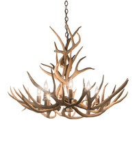 Meyda Blue 200453 - 32" Wide Antlers Mule Deer 8 Light Chandelier