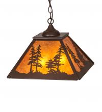 Meyda Blue 226614 - 16" Square Tall Pines Pendant