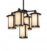 Meyda Blue 241310 - 24" Wide Fulton 5 Light Chandelier